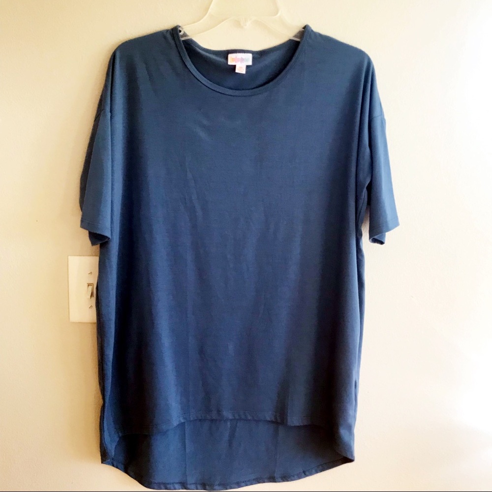 LuluRoe blue tunic short sleeve XS